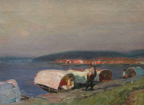 Albert Meindl: Lake Maggiore with Water Taxis