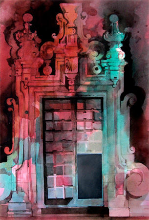 Hugh Buchanan: Spanish Doorway, Santiago de Compostella