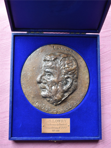 The Lowrys : Bronze Portrait Medallion of Lowry