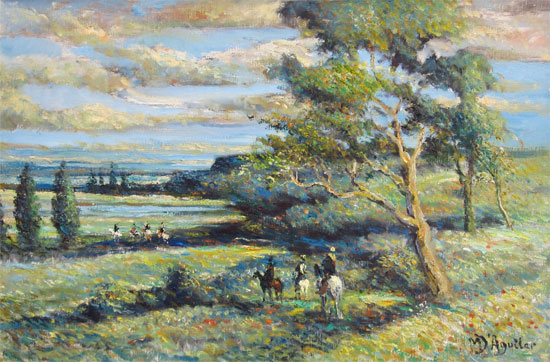 Michael D'Aguilar: Horse Riders at the Edge of the Forest