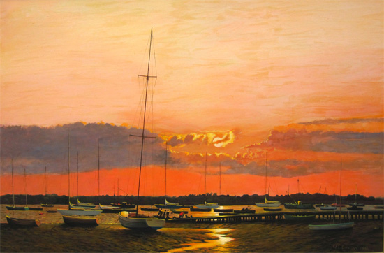 William Francis Burton: Sunset, West Mersea, Essex