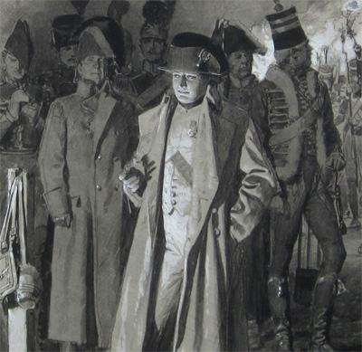 Napoleon With His Officers in an Encampment (Detail)